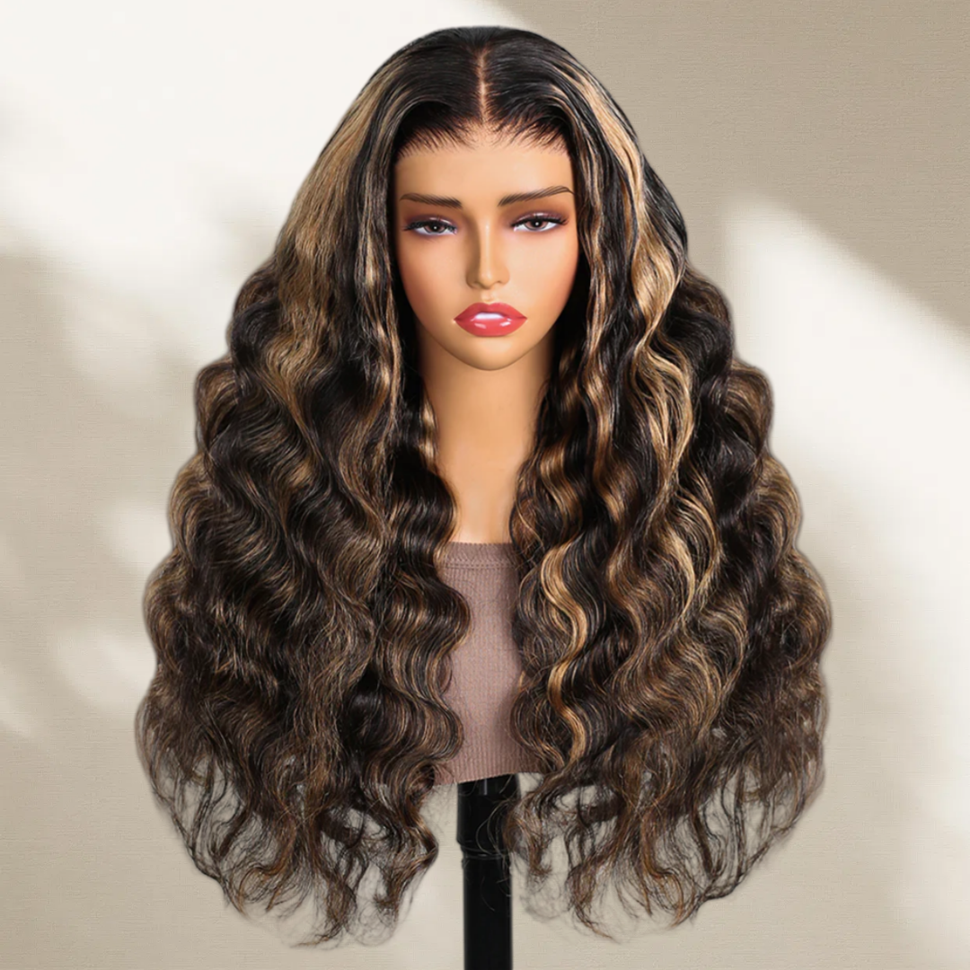 【DEAL】“SUPER Pre-plucked HD Lace” 13x6 Lace Front Wig Highlight Loose Deep Wave