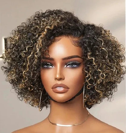 13X4/13X6 HIGHLIGHT CURLY BOB LACE FRONT WIG