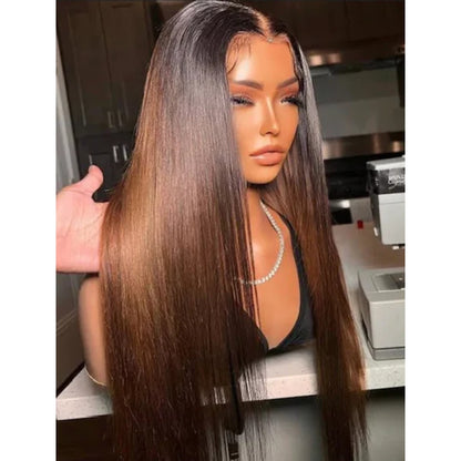 【BIG SALE】HD Lace SUPER Pre-plucked Ombre Silk Straight Wig