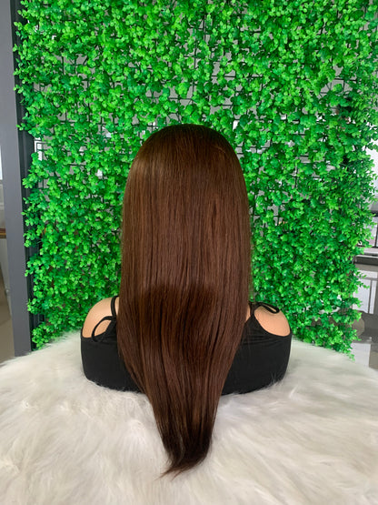 13x6 Full Frontal HD LACE Brown Straight Wig