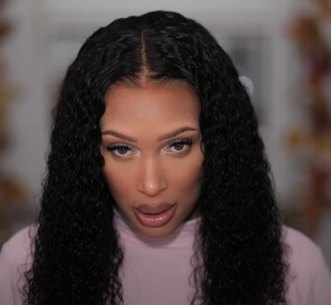 FULL TRANSPAREN/ HD LACE PRE-PLUCKED CURLY HAIR WIG
