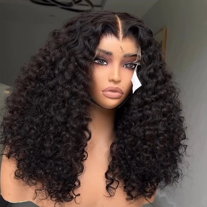 HIGH DENSITY PRE-PLUCKED HD LACE 6X6 LACE CLOSURE WATER CURL WIG