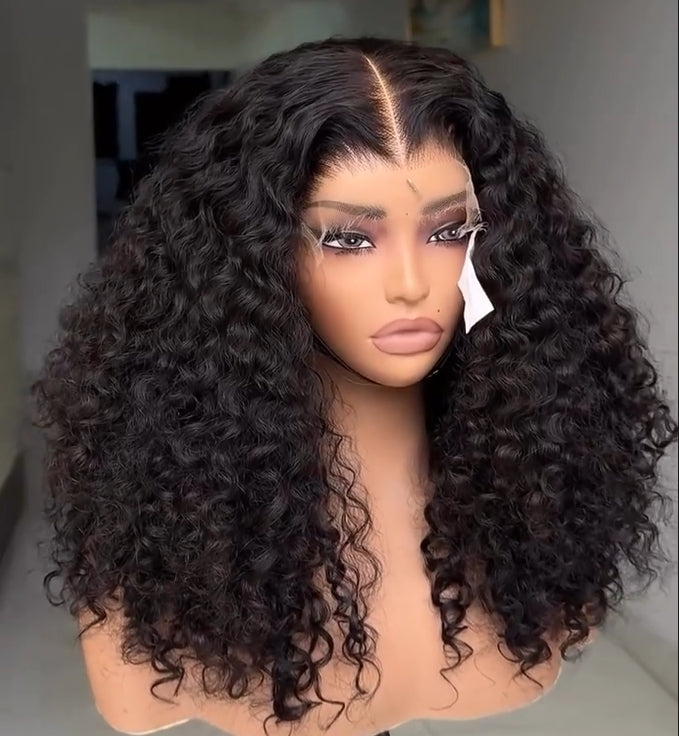 HIGH DENSITY PRE-PLUCKED HD LACE 6X6 LACE CLOSURE WATER CURL WIG