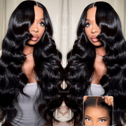 【DEAL】"One Fits All" 9x6 Lace Parting HD LACE Super Preplucked Hairline Body Wave / Straight Wig