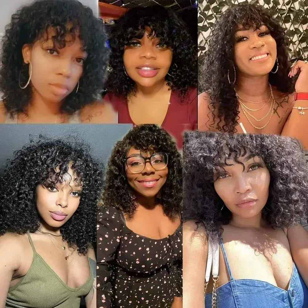 【DEAL】Invisi-Strap 360 HD Lace/Transparent Lace Wig //Deep Curly with Bang