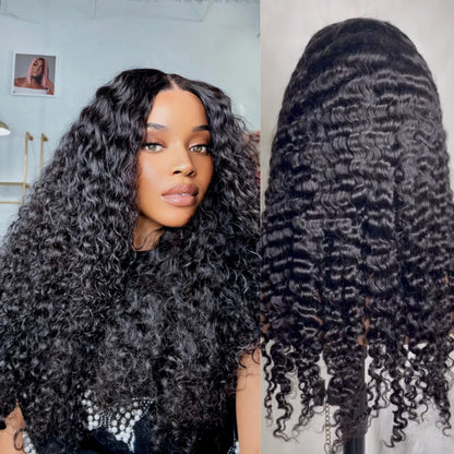 4x4/5x5 TRANSPARENT LACE CLOSURE PRE-PLUCKED BURMESE CURLY WIG