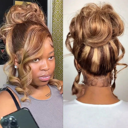 Invisi-Strap 360 Transparent Lace Highlight Wig // Body Wave