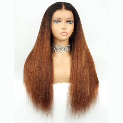 13X6  FIT 2.0 HD LACE FRONT SUPER PRE-PLUCKED WIG /OMBRE YAKI STRAIGHT