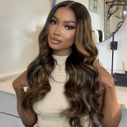 Invisi-Strap 360 Transparent Lace Highlight Wig // Body Wave