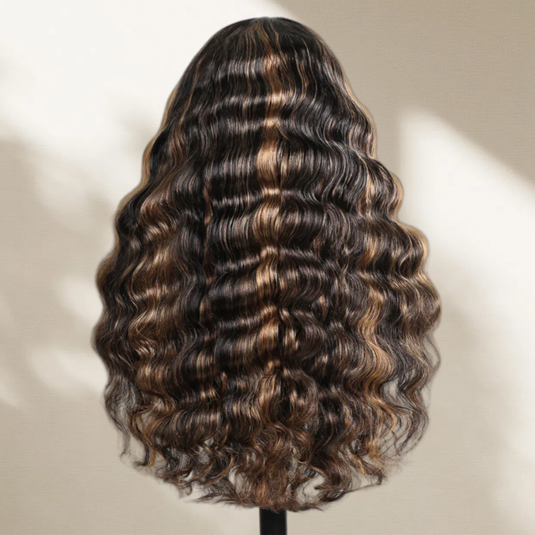 【DEAL】“SUPER Pre-plucked HD Lace” 13x6 Lace Front Wig Highlight Loose Deep Wave