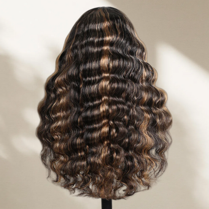 【DEAL】“SUPER Pre-plucked HD Lace” 13x6 Lace Front Wig Highlight Loose Deep Wave