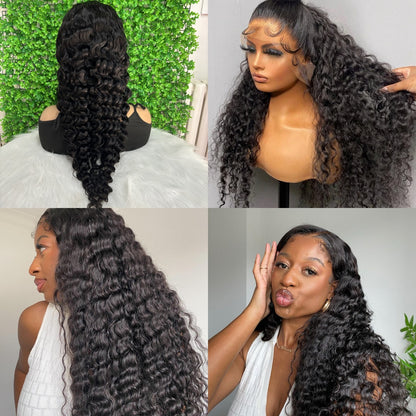 Loose Wave Preplucked Virgin Hair 13x6 HD Lace Front Wig Fake Scalp