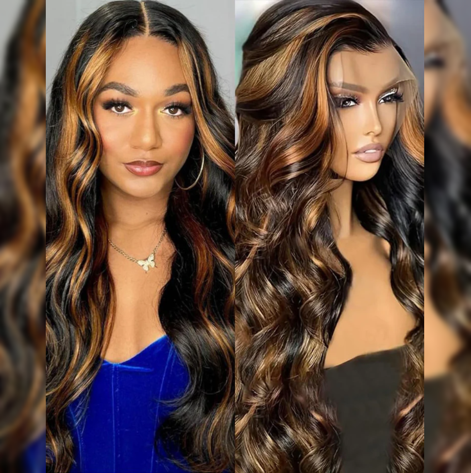 Upgrade 370 Fitted Cap Invisi-Strap HD Lace Preplucked Hairline Wig  Body Wave Highlight