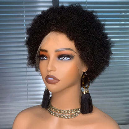 13X4/13X6 Transparent LACE FRONT HUMAN HAIR AFRO KINKY CURLY WIG