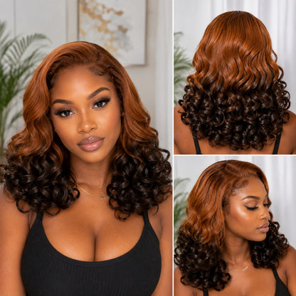 13X4/13X6 Full Frontal Transparent Lace Double Drawn Bouncy Wave Wig