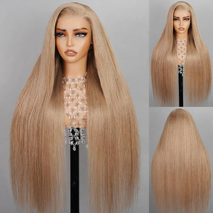 13X4 BLONDE 613 STRAIGHT HUMAN HAIR LACE FRONT WIG