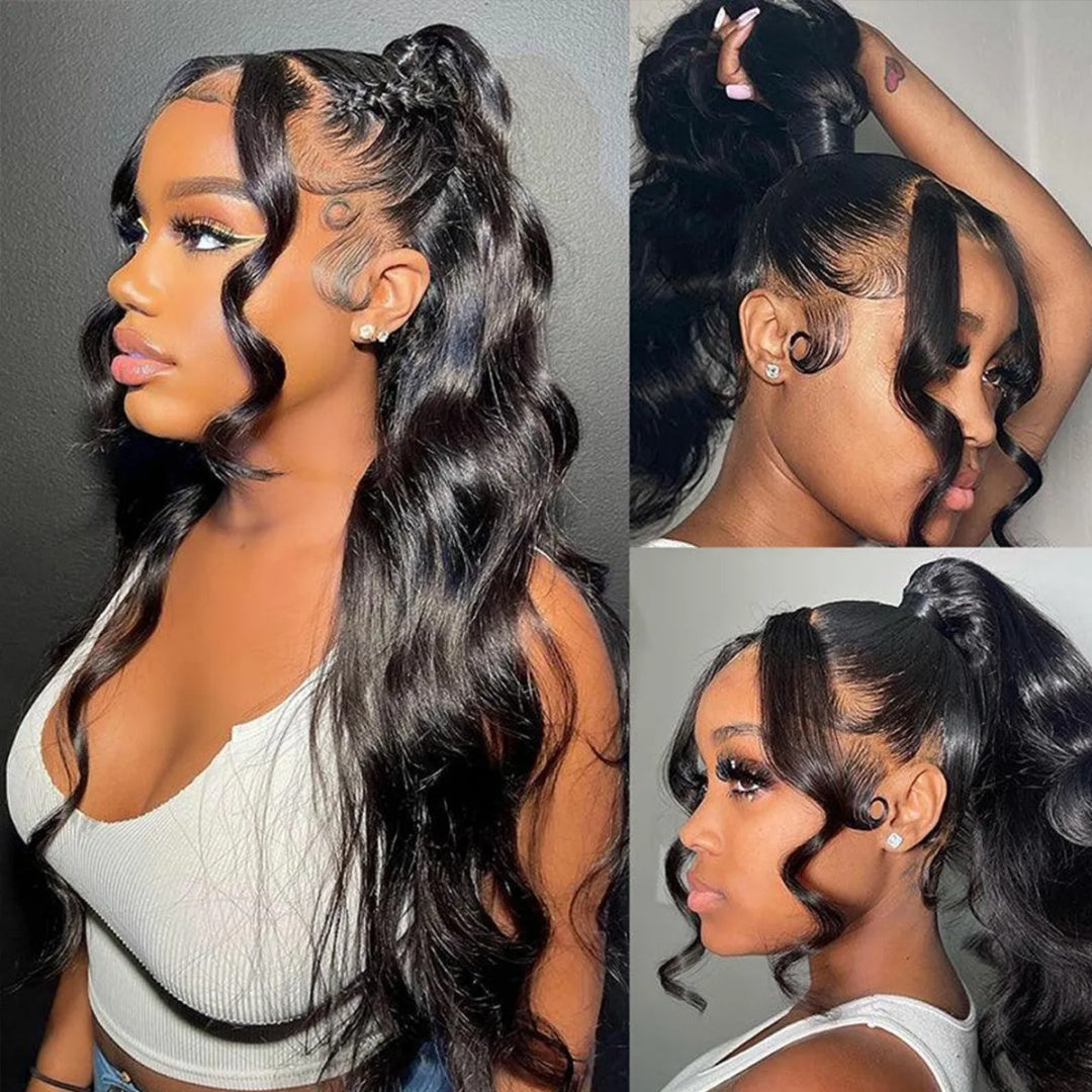 Upgrade 370 Fitted Cap Invisi-Strap HD Lace Preplucked Hairline Wig  Body Wave
