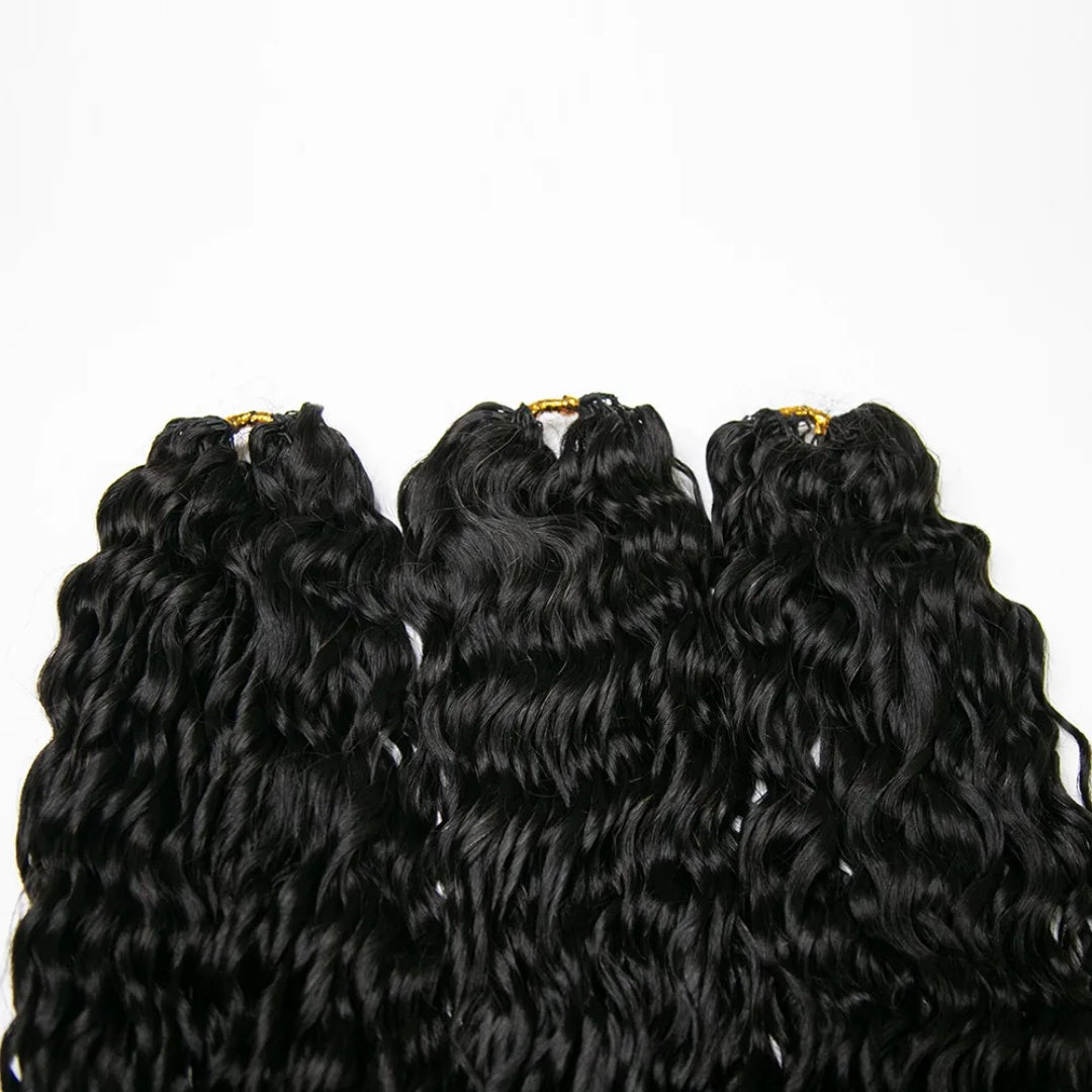 Soft Feather Crochet Braids Hair 100% Human Hair Extensions-Natural Wave