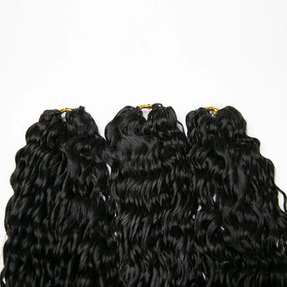 Soft Feather Crochet Braids Hair 100% Human Hair Extensions-Natural Wave