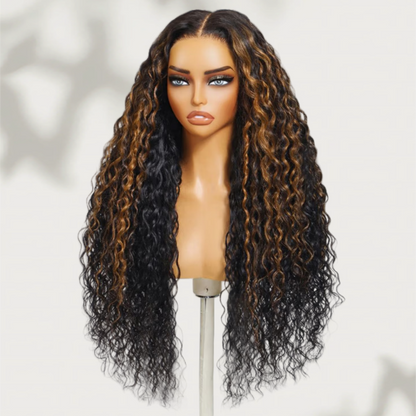 【DEAL】“SUPER Pre-plucked HD Lace” 13x6 Lace Front Wig Highlight Water Wave