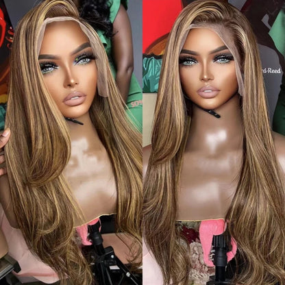 Invisi-Strap 360 Transparent Lace Highlight Layer Wig // Wavy