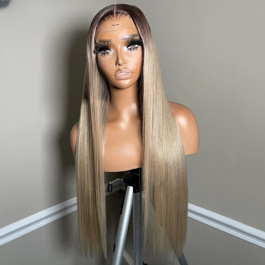 13X4/13X6 TRANSPARENT LACE FRONT OMBRE COLOR STRAIGHT WIG