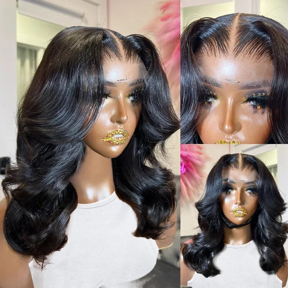 【BIG SALE】NEW “SUPER Pre-plucked HD Lace”  Bob Wig Body Wave Wavy