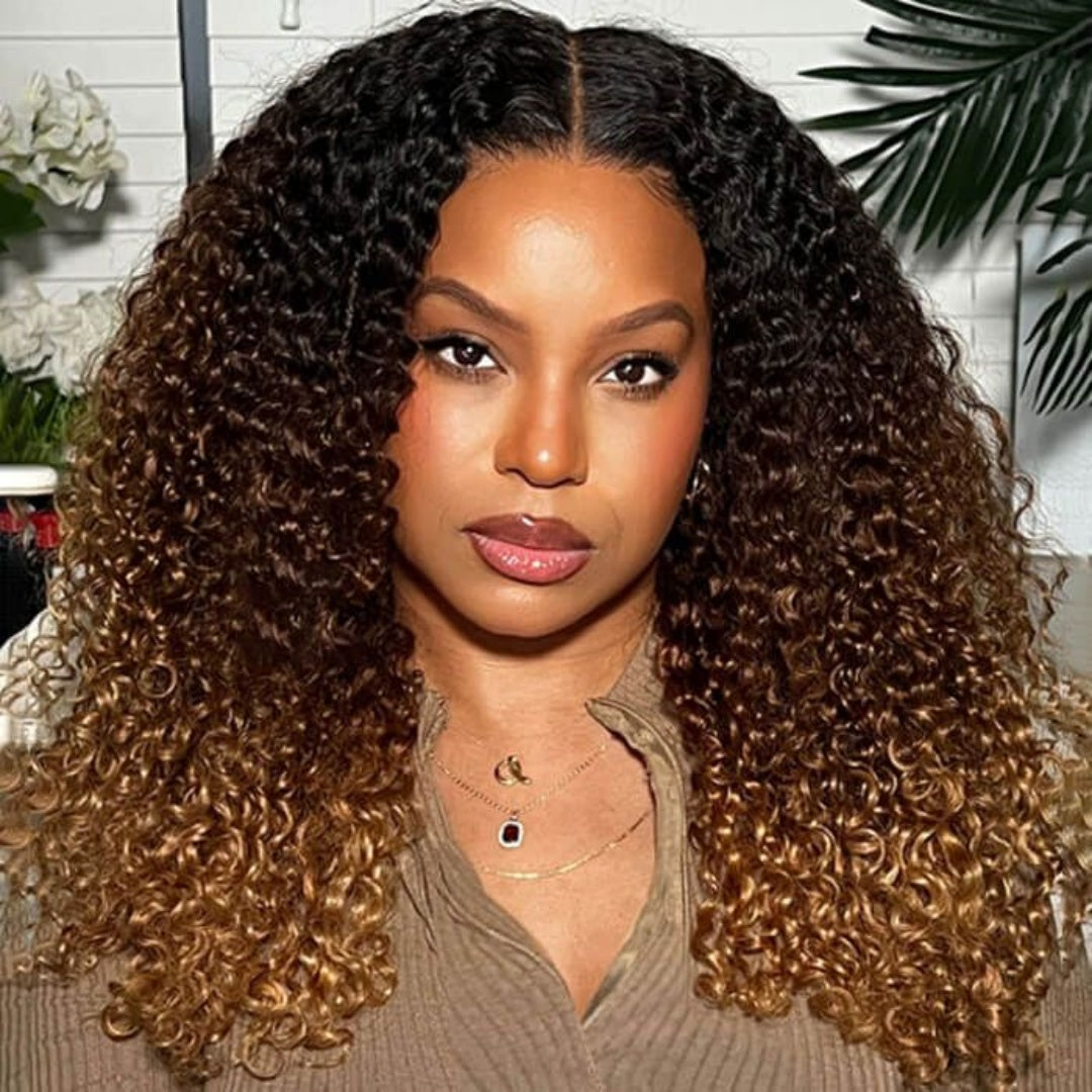 13X6  FIT 2.0 HD LACE FRONT SUPER PRE-PLUCKED WIG / OMBRE BROWN/BLONDE JERRY CRULY