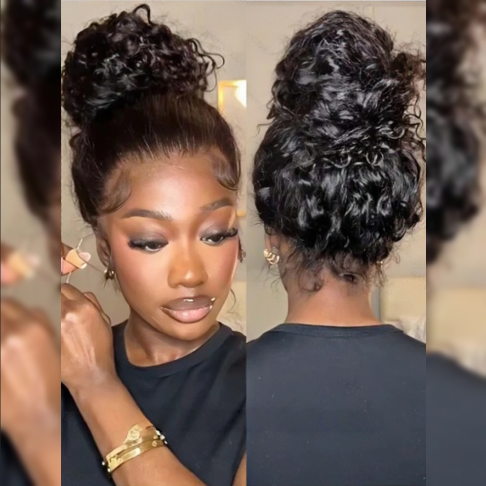 Upgrade 370 Fitted Cap Invisi-Strap HD Lace Preplucked Hairline Wig  Deep Wave