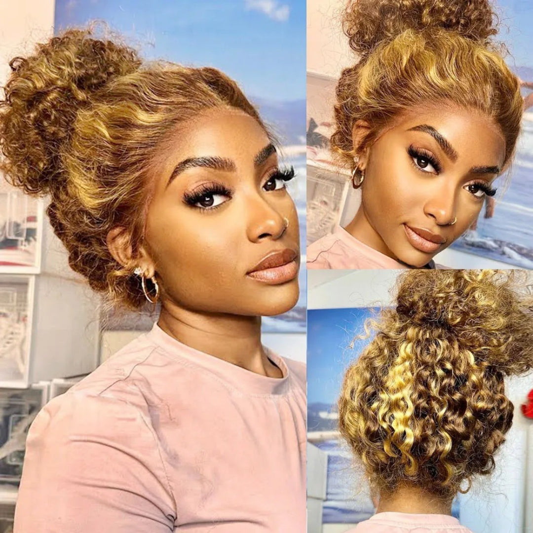 【DEAL】Invisi-Strap 360 Transparent Lace Highlight Wig // Curly