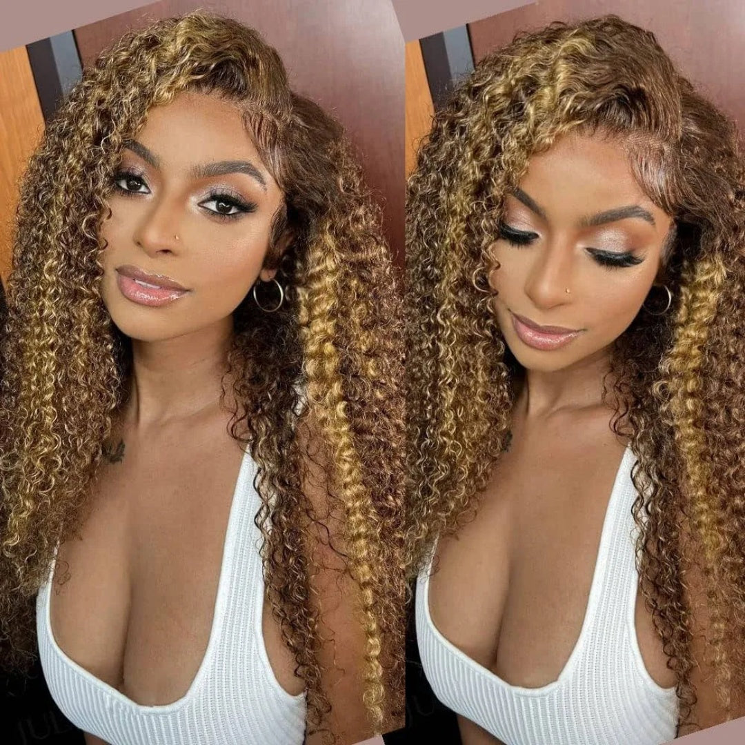 【DEAL】Invisi-Strap 360 Transparent Lace Highlight Wig // Curly