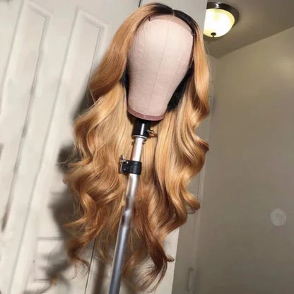 13X4/13X6 TRANSPARENT LACE FRONT OMBRE COLOED BODY WAVE WIG