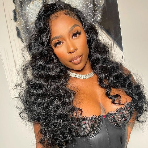 FULL TRANSPAREN/HD LACE PRE-PLUCKED DEEP LOOSE WAVE HAIR WIG