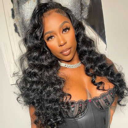 FULL TRANSPAREN/HD LACE PRE-PLUCKED DEEP LOOSE WAVE HAIR WIG