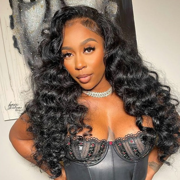 FULL TRANSPAREN/HD LACE PRE-PLUCKED DEEP LOOSE WAVE HAIR WIG
