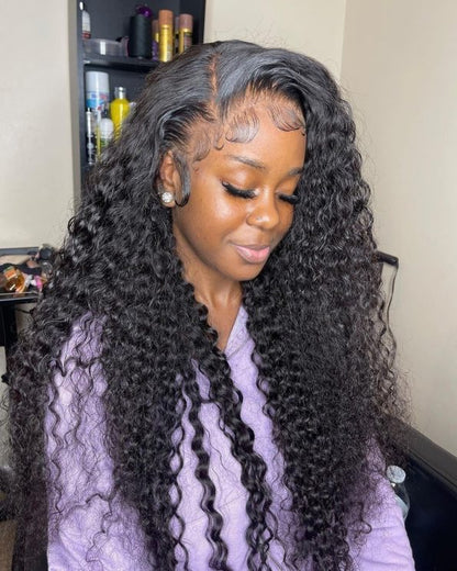 BYE-BYE KNOTS HD LACE 13X4 FULL FRONTAL WIG / CURLY