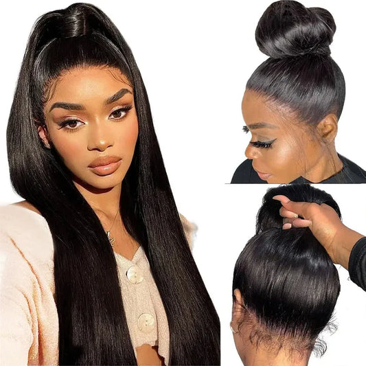 BYE-BYE KNOTS 360 HD LACE FAKE SCALP STRAIGHT WIG / Invisi-Strap