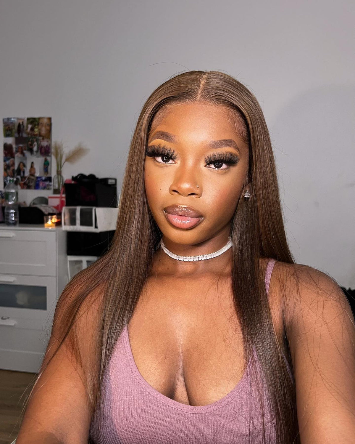 13x6 Full Frontal HD LACE Brown Straight Wig