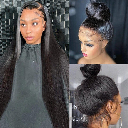 FULL TRANSPAREN/HD LACE PRE-PLUCKED SILK STRAIGHT HAIR WIG