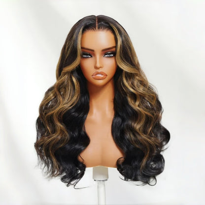 Invisi-Strap 360 Transparent Lace Highlight Wig // Body Wave
