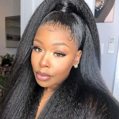 TRANSPARENT FULL LACE PRE-PLUCKED YAKI STRAIGHT HAIR WIG