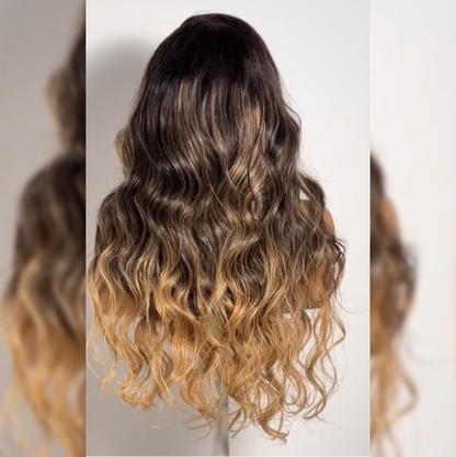 13X6  FIT 2.0 HD LACE FRONT SUPER PRE-PLUCKED WIG / BLONDE HIGHLIGHT BODY WAVE