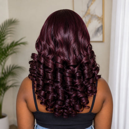 13X4/13X6 Full Frontal Transparent Lace Double Drawn Bouncy Wave Wig