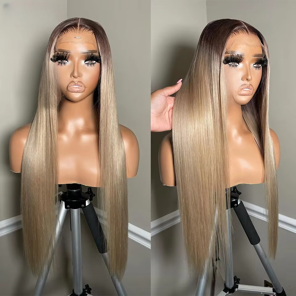 13X4/13X6 TRANSPARENT LACE FRONT OMBRE COLOR STRAIGHT WIG