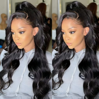Upgrade 370 Fitted Cap Invisi-Strap HD Lace Preplucked Hairline Wig  Body Wave