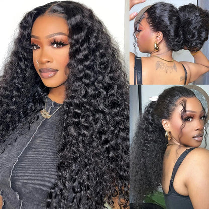 Upgrade 370 Fitted Cap Invisi-Strap HD Lace Preplucked Hairline Wig  Deep Wave