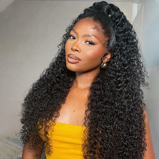 Upgrade 370 Fitted Cap Invisi-Strap HD Lace Preplucked Hairline Wig  Curly