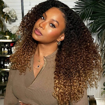 13X6  FIT 2.0 HD LACE FRONT SUPER PRE-PLUCKED WIG / OMBRE BROWN/BLONDE JERRY CRULY