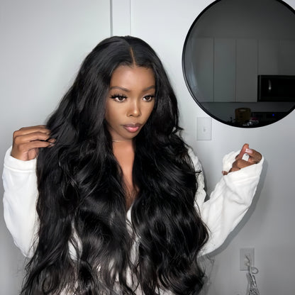 4x4/5x5 TRANSPARENT LACE CLOSURE PRE-PLUCKED BODY WAVE WIG