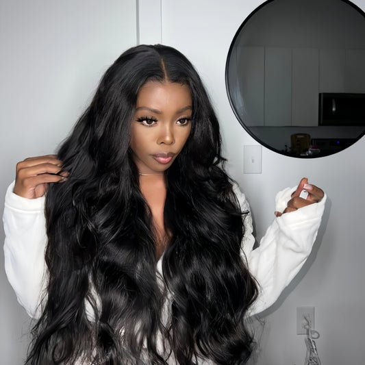 4x4/5x5 TRANSPARENT LACE CLOSURE PRE-PLUCKED BODY WAVE WIG